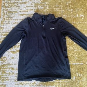 NIKE Womens Dry Element 1/2 Zip Running Top. Black. Size XS